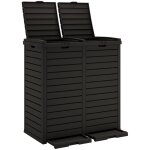 Poubelle d'ext�rieur noir 78x41x86 cm polypropyl�ne - vidaxl