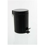 Cube de poubelle 3l p�dale en m�tal noir