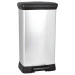 Poubelle mtallique curver  pdale 50 l