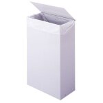 Poubelle murale 10 litres rectangle � couvercle blanche