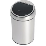 Poubelle murale 3 litres brabantia touch - bin ronde inox brillant