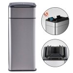 Beyond blue - poubelle cuisine automatique latrale - ouverture papillon - inox ss304 - 60l - piles ou ...