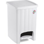 Poubelle � p�dale marguerite blanche l 20 stefanpl