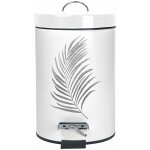 Poubelle à pédale 3l métal orbella blanc argent Poubelle à pédale 3l métal orbella blanc argent