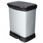 Curver - poubelle mtallique  pdale 30 l