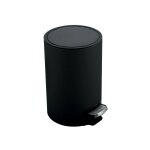 Poubelle � p�dale inox riku 5l noir mat spirella