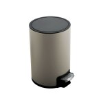 Poubelle � p�dale inox riku 5l taupe mat spirella