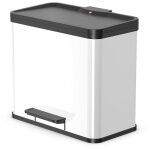 Hailo - poubelle  pdale oko trio plus taille l 3x9 l blanc 0633 - 230