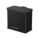 Hailo - poubelle de tri slectif 3 bacs  pdale 30l (9 + 9 + 9) ko trio plus l coloris - noir