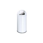 V - part - poubelle push can mtal blanc 40 l