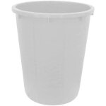 Poubelle en pvc 50 litres cm 41x49 h empilable sans couvercle couleur blanche usage agricole - ics Poubelle en pvc 50 litres cm 41x49 h empilable sans couvercle couleur blanche usage agricole - ics