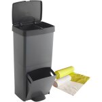 Poubelle ou poubelle de recyclage 70l, verticale, 2 compartiments, poubelle, 76 cm, gestion facile, comprend ...