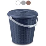 Poubelle ronde �l�gance gris l 10 stefanpl