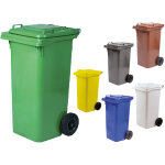 Ics - poubelle � roulettes lt. 120 - cm 55 x 50 x 94 jaune