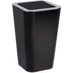 Poubelle wenko candy noire 6 litres salle de bain design poubelle cosm�tique basculante en plastique ...