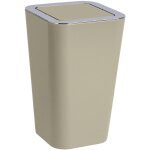 Poubelle salle de bain, poubelle � couvercle basculant, candy, plastique, 6l, 18x28, 5x18 cm, taupe - ...