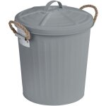 Poubelle salle de bain design gara, petite poubelle salle de bain capacit� 6l, acier, 24x28, 5x23 cm, ...