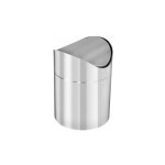 Poubelle salle de bain inox, argent