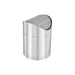 Poubelle salle de bain inox, argent