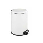 Poubelle salle de bain leman 20l, poubelle  pdale avec frein de chute easy close, acier inox, 30, 5x44x37, ...