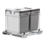 Poubelle slective - 32 l - amortisseur : avec - contenance : 30 l - dcor : fil chrom - hauteur : 387 ...