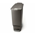 Simplehuman - poubelles - poubelle slim 40 l, gris cw1363