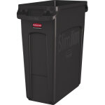 Poubelle slim jim�, capacit� 60 l, avec canaux - rubbermaid