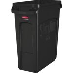 Poubelle slim jim�, capacit� 60 l, avec canaux - rubbermaid