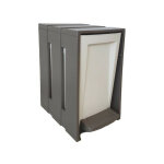 Lgvshopping - poubelle - tina - 19 x 23 x 30 cm - taupe - livraison gratuite