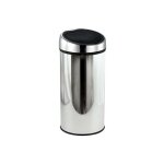 Poubelle touch inox 30l gris msv
