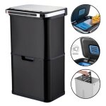 Poubelle cuisine automatique de tri à 4 compartiments - 60l - noir mat - piles ou batterie - beyond blue ... Poubelle cuisine automatique de tri à 4 compartiments - 60l - noir mat - piles ou batterie - beyond blue ...