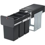 Hailo - 0310 - 300 ecoline design trio l poubelle encastrable 3x10l noir Hailo - 0310 - 300 ecoline design trio l poubelle encastrable 3x10l noir