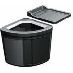 Poubelle pivotante � ouverture automatique 30l - contenance : 30 l - d�cor : noir - hauteur : 419 mm ...