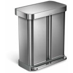 Simplehuman - poubelles - poubelle de tri slectif, poche pour sacs, 58 l, inox bross cw2025