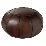 Massivmoebel24 - pouf 58x58 cuir brun chesterfield 19