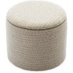 Sweeek - pouf blanc en tissu avec rangement pour coussins ou plaids