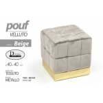 Webmarketpoint - pouf carr� beige meuble moderne cm 40 assise ou repose pieds