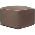 Beliani - pouf carr� moderne rembourrage billes eps en velours marron dareyn