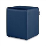 Pouf cube similicuir bleu 1 unité bleu Pouf cube similicuir bleu 1 unité bleu