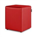 Pouf cube similicuir rouge 1 unité rouge Pouf cube similicuir rouge 1 unité rouge