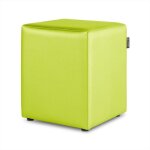 Pouf cube similicuir vert 1 unit vert