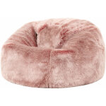Icon - pouf en fausse fourrure pour enfants, poufs de salon, rose poudr, oeko - tex