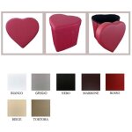 Pouf en faux cuir en forme de coeur pouf bo�te pouf couleur blanc