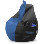 Happers - pouf gamer pro similicuir indoor bleu xxl . id�al pour jouer avec votre console de jeux
