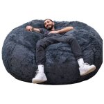 Bananair - pouf g�ant fourrure - 200 cm - banabag gris