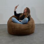 Bananair - pouf g�ant microsu�de - 120 cm - banabag chocolat