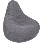 Pouf d'intrieur, pouf pour adultes pour jeux, pouf en velours ctel 90x75 cm avec remplissage en billes ...