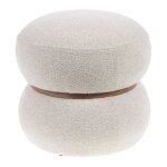Amadeus - pouf rond 38x38x36 cm en tissu beige Amadeus - pouf rond 38x38x36 cm en tissu beige