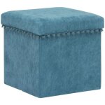 Pouf pliant mémo 40x38cm bleu canard atmosphera créateur d'intérieur Pouf pliant mémo 40x38cm bleu canard atmosphera créateur d'intérieur