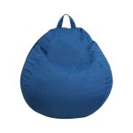 Pouf poire dhoussable - 80x70 cm bleu bananair